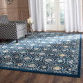 SAFAVIEH Evoke Collection 9' x 12' Royal / Ivory EVK210A Non-Shedding Living Room Bedroom Dining Home Office Area Rug