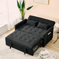 KEIKI 53" Small Sleeper Sofa Couch for Studios, Pull Out Loveseat Sofa Bed with Adjustable Backrest, USB Charging & Storage Pockets