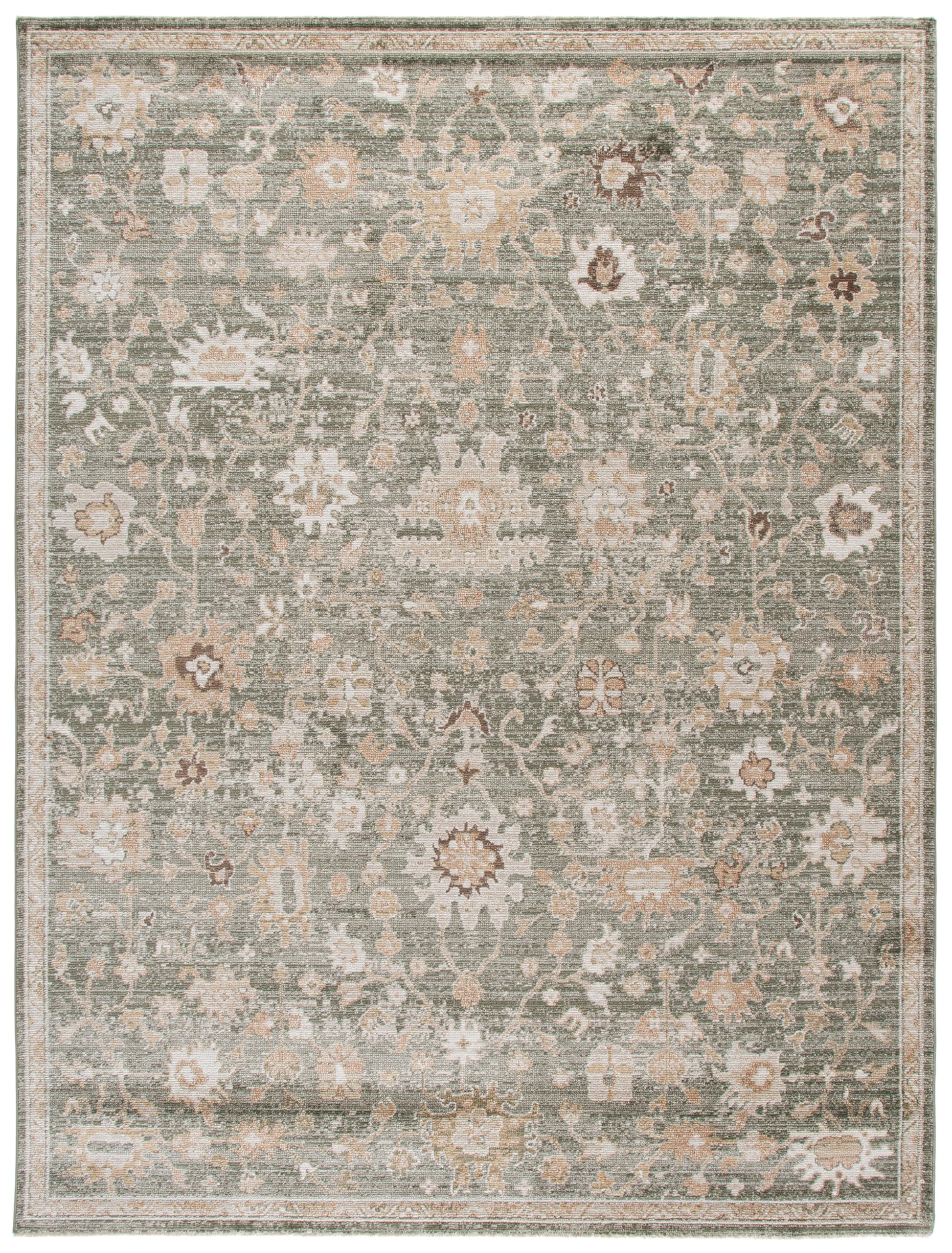 SAFAVIEH Area Rug 10'x14'3" - Hazel Collection - X-Large - Traditional Design, Green & Beige, Non-Shedding & Easy Cleaning, Ideal for Living Room, Bedroom, Dining Space (HZL512Y)