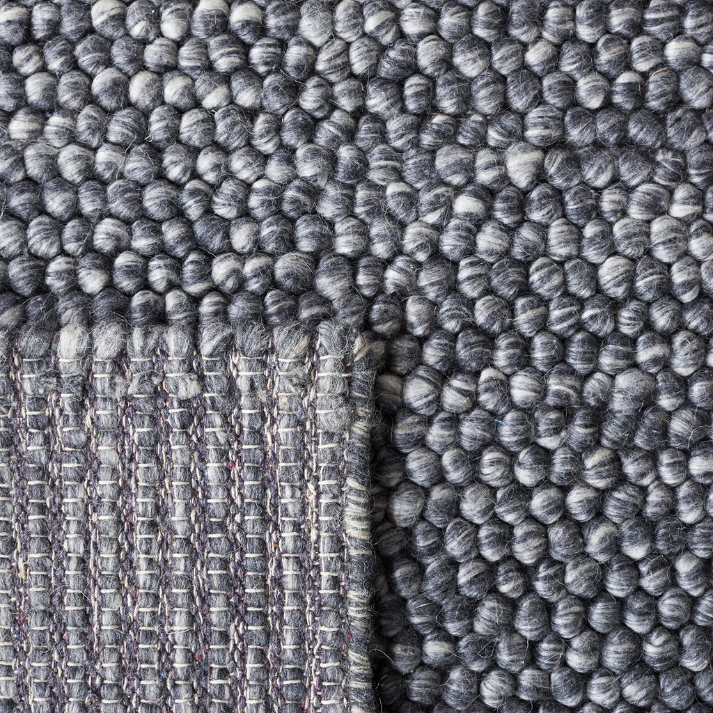 SAFAVIEH Area Rug 6x9 - Natura Collection - Dark Grey, Handmade Wool Blend, Textured Design, Ideal for Living Room, Bedroom, Dining Space (NAT620H)