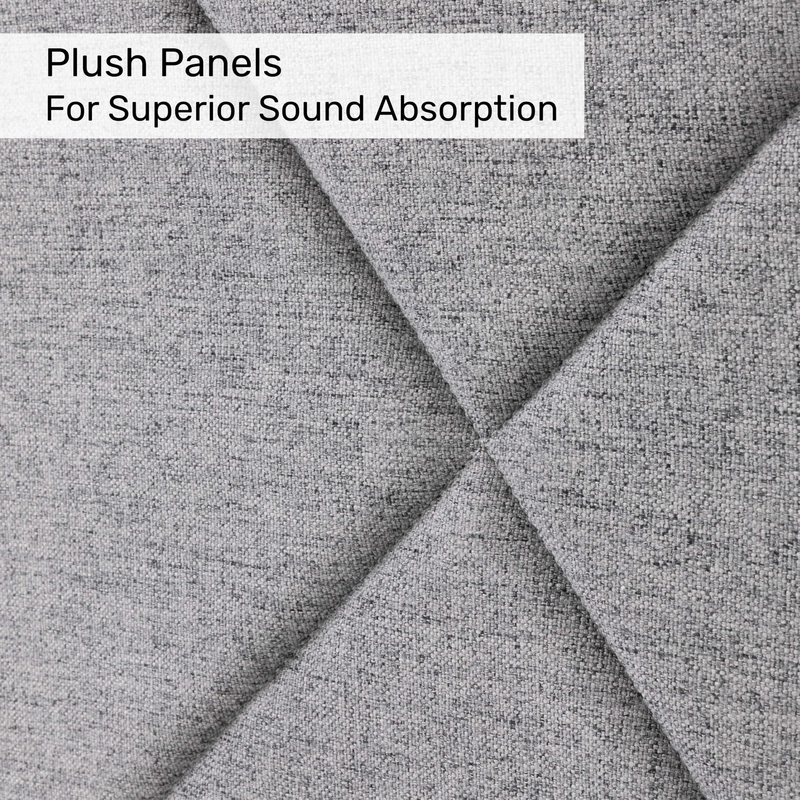 Tranquility Modular Wall | Plush Sound-Dampening Acoustic Room Divider | Luxurious Office Partition for Noise Reduction & Privacy (70'' x 70'')
