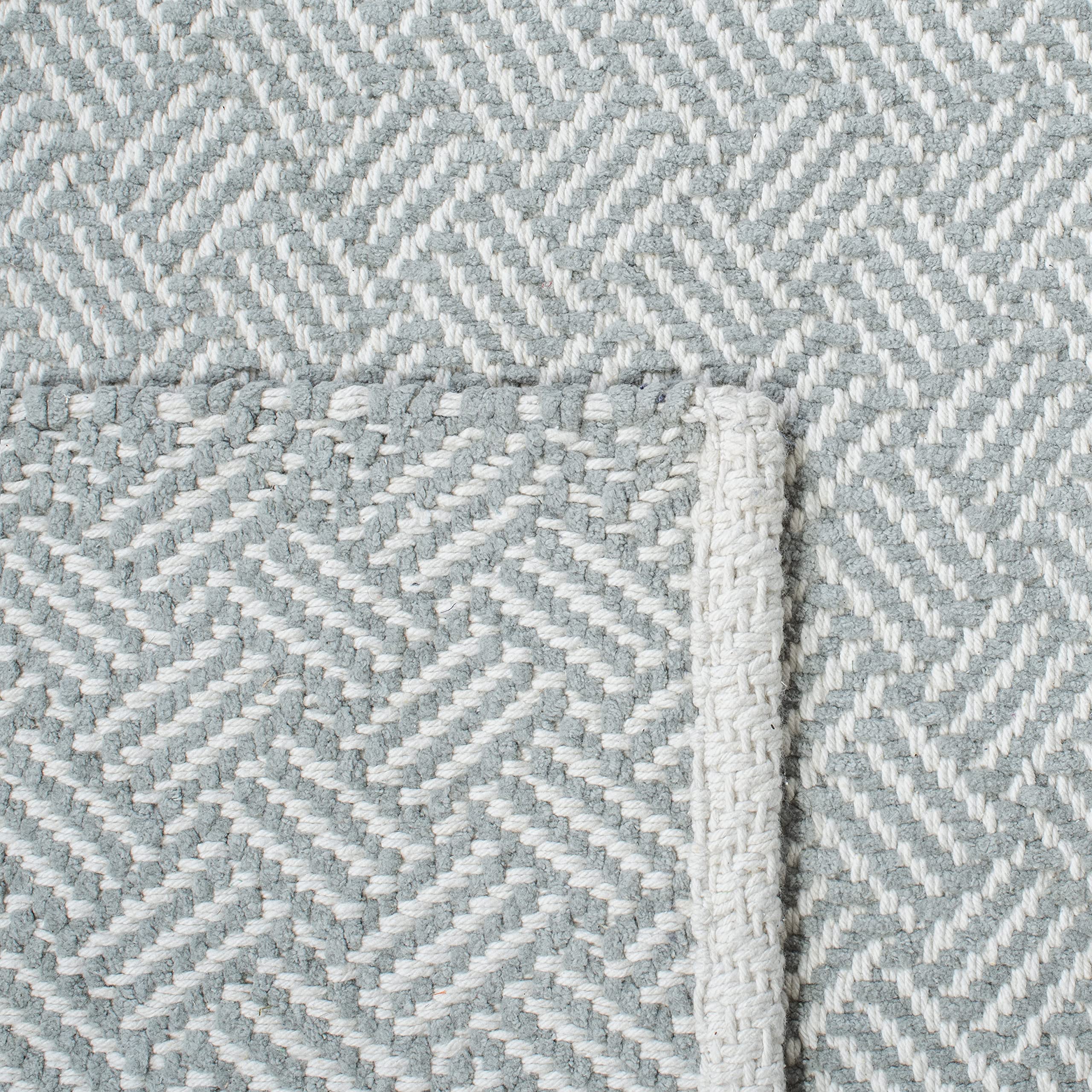 SAFAVIEH Boston Collection Area Rug - 9' x 12', Grey, Handmade Flat Weave Cotton, Ideal for High Traffic Areas in Living Room, Bedroom (BOS680E)