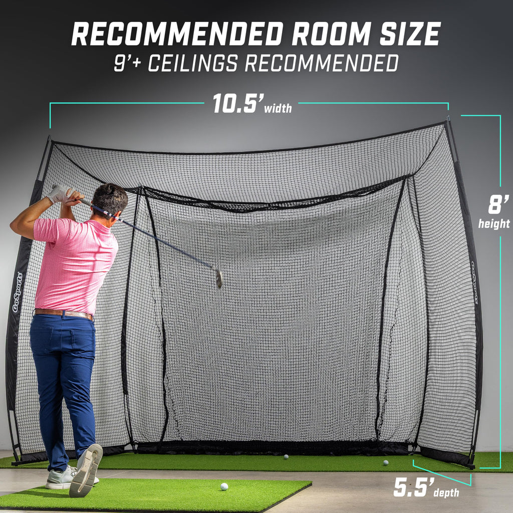GoSports Range Cage 10 x 8 ft Golf Practice Hitting Net - Classic Net