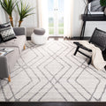 SAFAVIEH Adirondack Collection Area Rug - 10' x 14', Ivory & Grey, Modern Moroccan Design, Non-Shedding & Easy Care, Ideal for High Traffic Areas in Living Room, Bedroom (ADR162A)