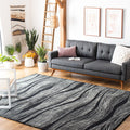 SAFAVIEH Area Rug 8x10 - Metro Collection - Large - Black & Ivory, Handmade Wool, Ideal for Living Room, Bedroom, Office, Dining Space (MET995Z)