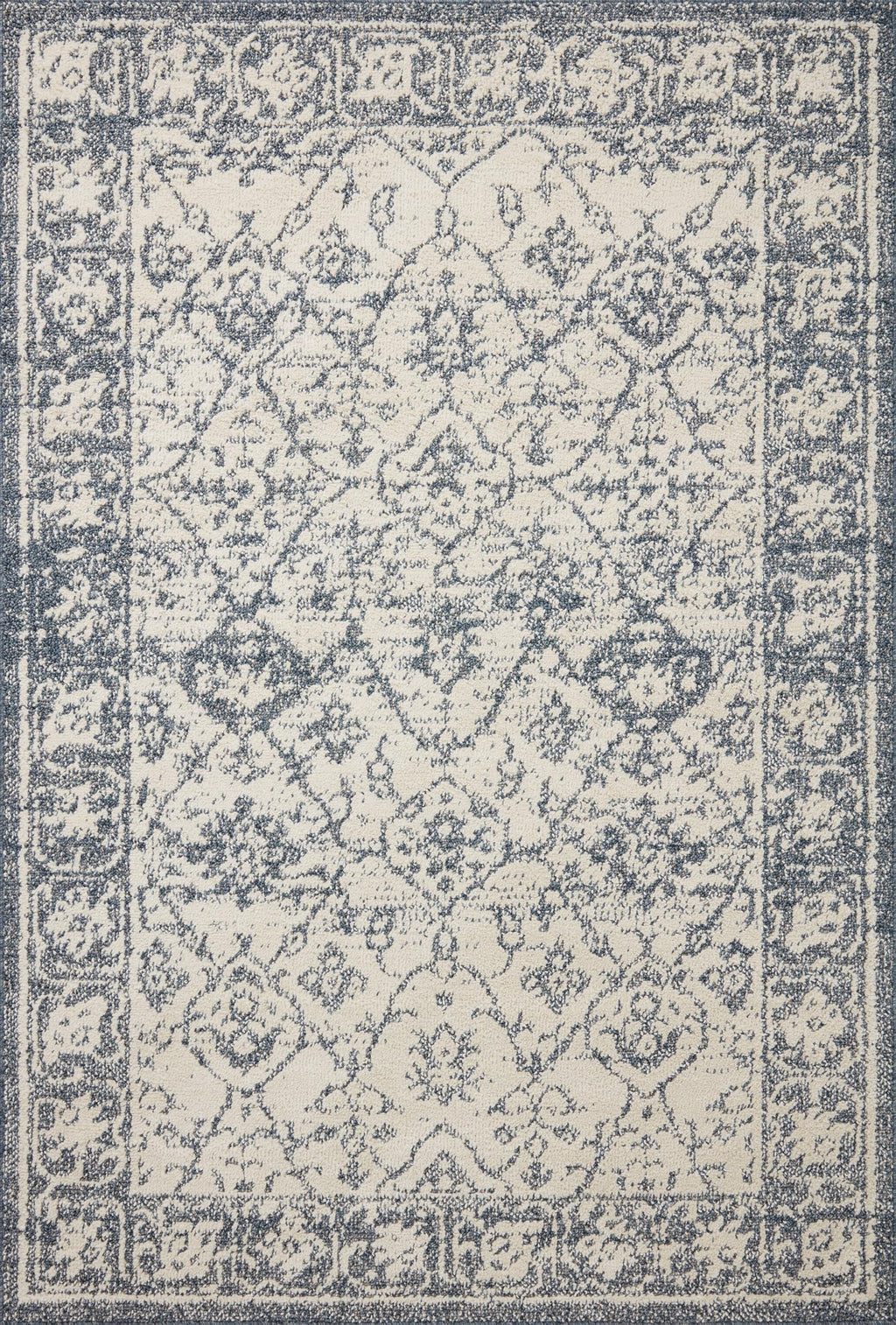Loloi Magnolia Home by Joanna Gaines Gigi Collection GIG-02 Ivory/Blue 7'-10" x 10' Area Rug