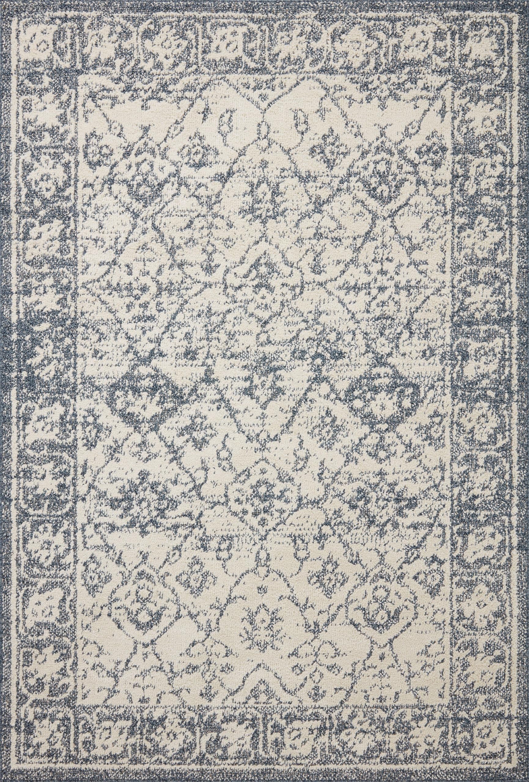 Loloi Magnolia Home by Joanna Gaines Gigi Collection GIG-02 Ivory/Blue 7'-10" x 10' Area Rug