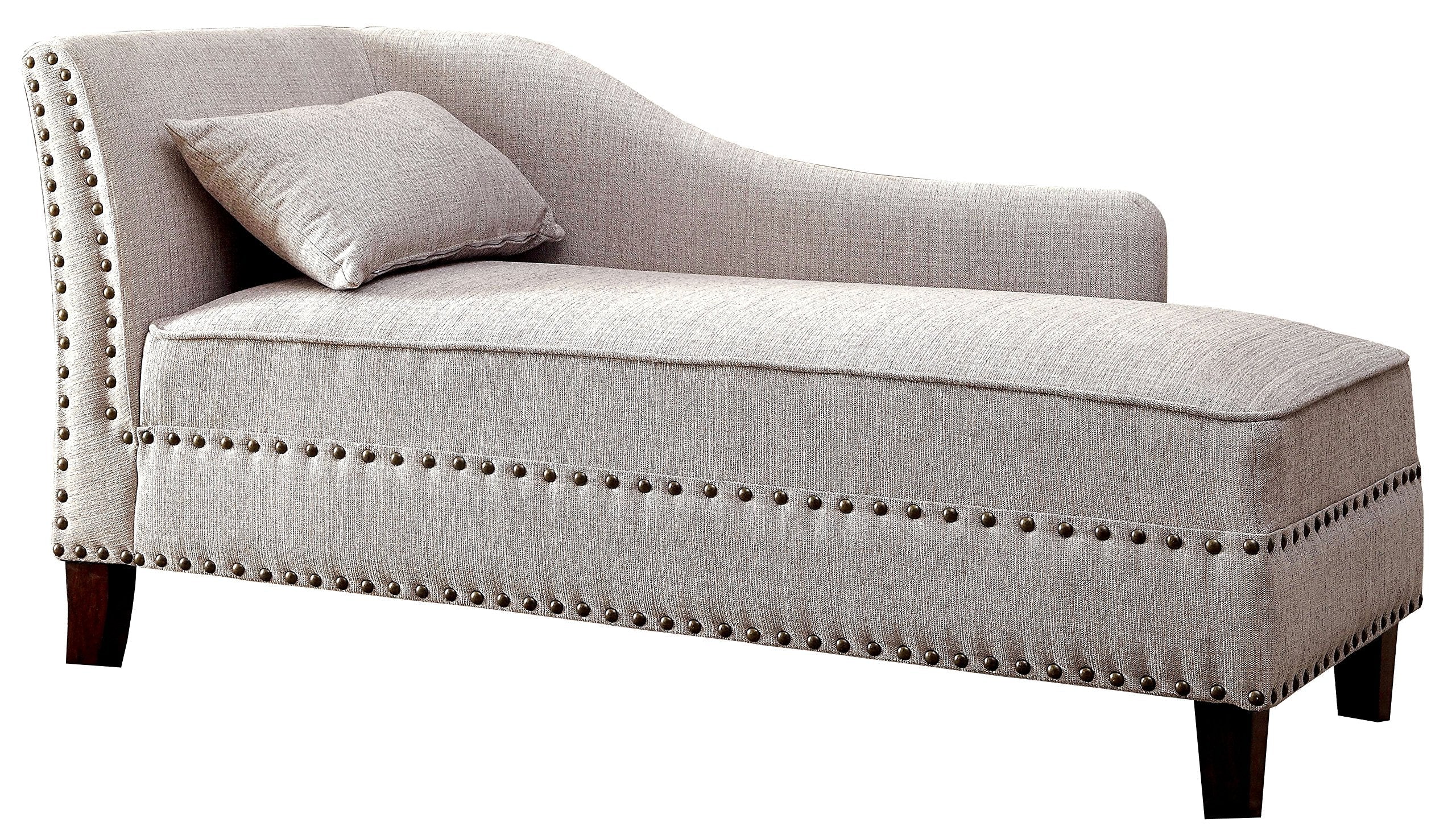 Furniture of America Laura Contemporary Chaise Lounger, Beige