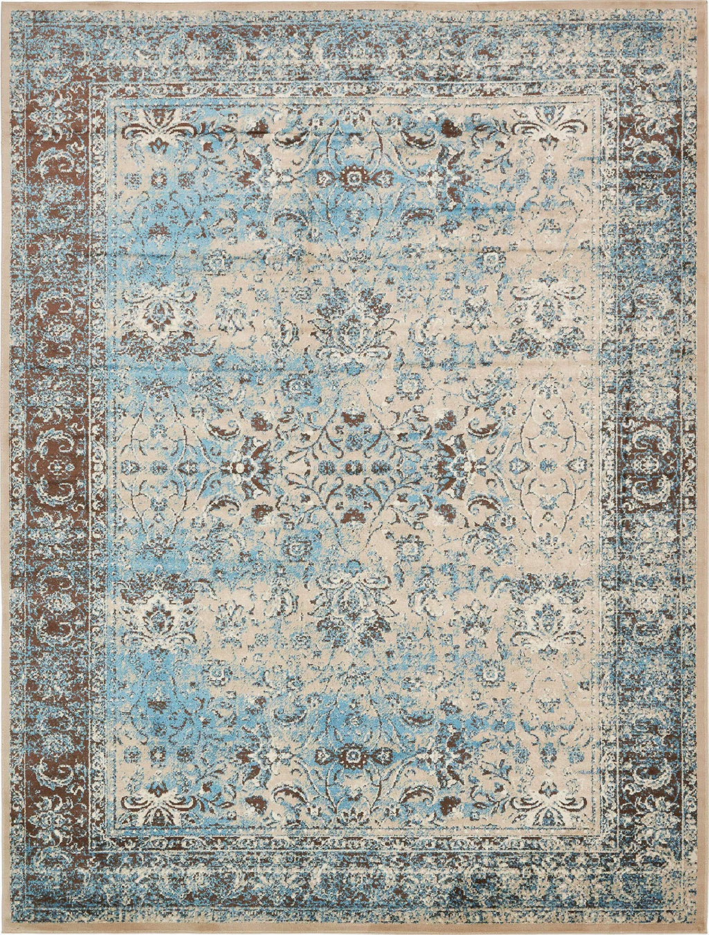 Unique Loom Imperial Collection (10' 0 x 13' 0 Rectangular, Ivory/ Turquoise)