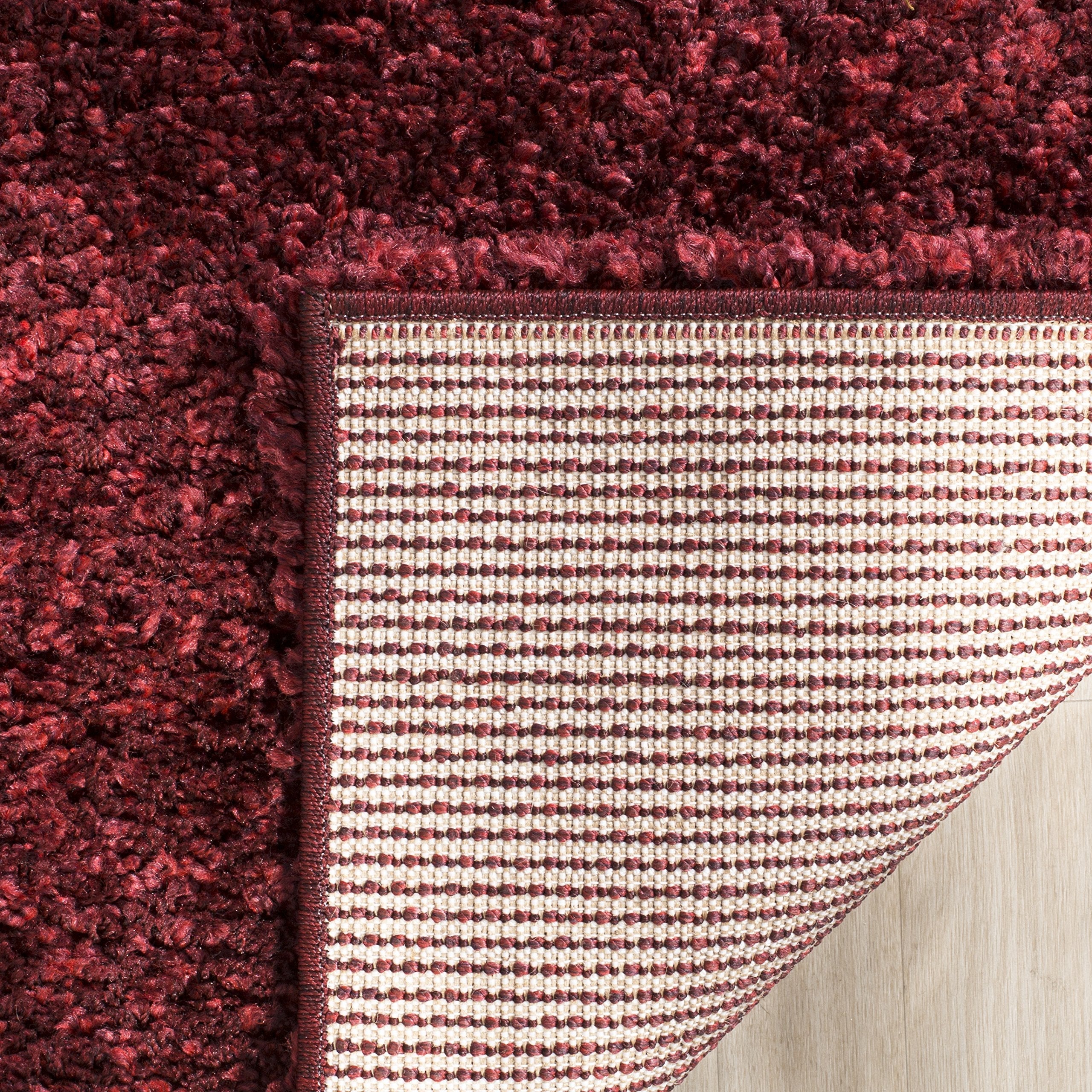 SAFAVIEH California Shag Collection Area Rug - 9'6" x 13', Maroon, Non-Shedding & Easy to Clean, Ultra Plush Thick Pile, Ideal for Living Room, Bedroom, Dining Space (SG151-4242)