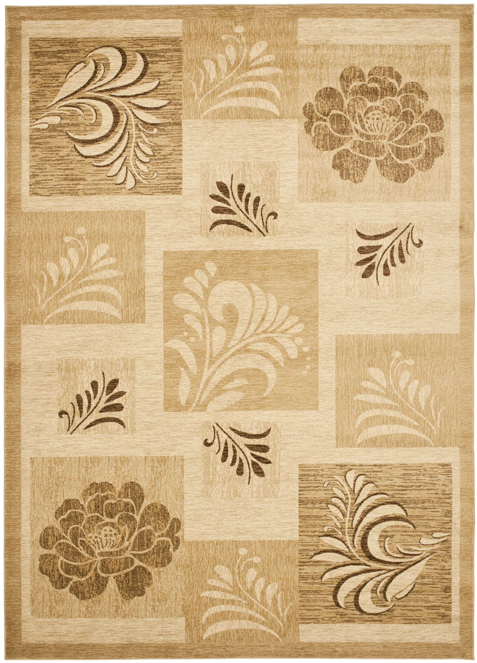 SAFAVIEH Lyndhurst Collection Area Rug - 8' x 11', Ivory & Multi, Floral Design, Non-Shedding & Easy Care, Ideal for High Traffic Areas in Living Room, Bedroom (LNH554-1291)