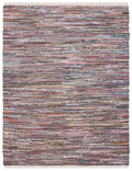 SAFAVIEH Rag Rug Collection X-Large Area Rug - 11' x 15', Rust & Multi, Handmade Boho Stripe Cotton, Ideal for High Traffic Areas in Living Room, Bedroom (RAR121E)