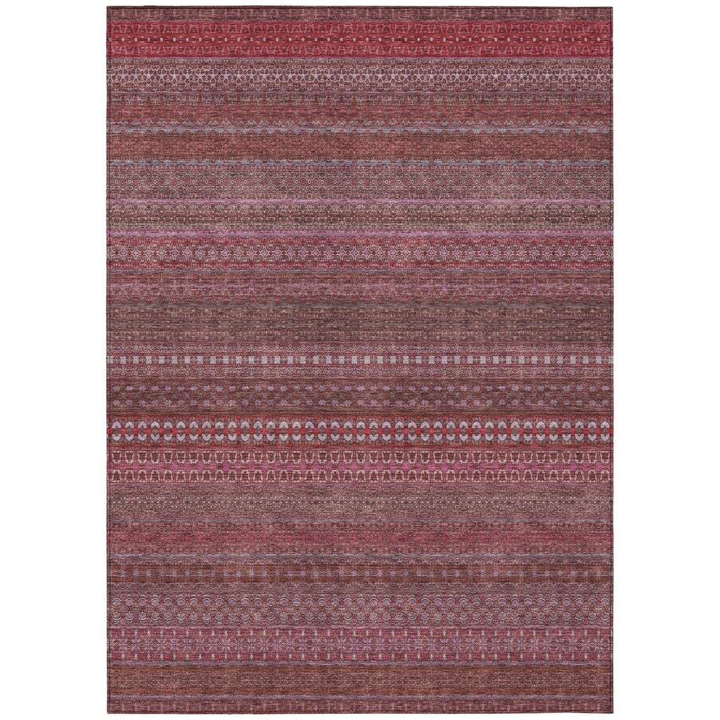Addison Rugs Chantille ACN527 Red 9' x 12 Indoor Outdoor Area Rug, Stain Resistant, Machine Washable, Non Shedding, Bedroom, Living Room, Dining Room, Kitchen Rug