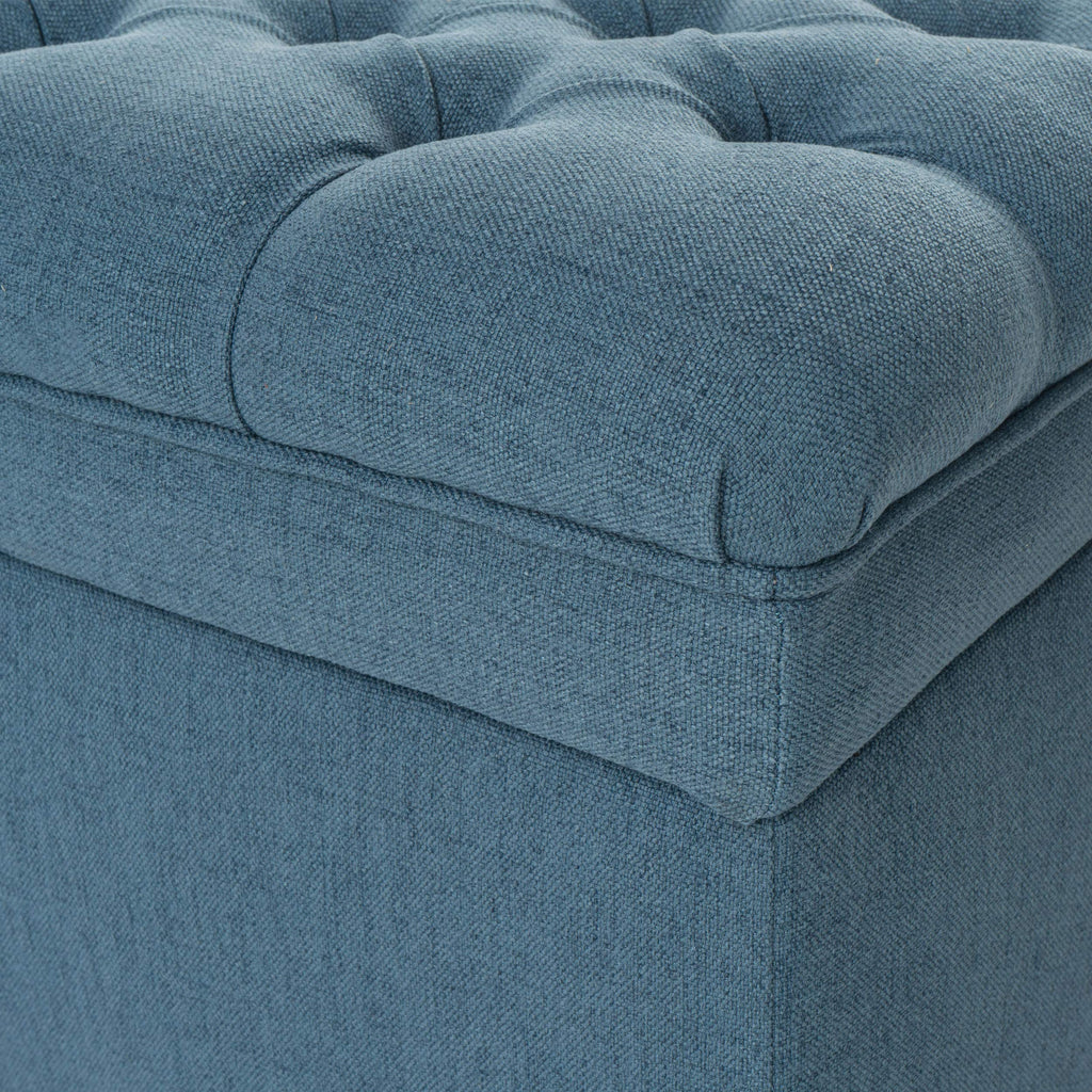 Christopher Knight Home Juliana Fabric Storage Ottoman, Blue