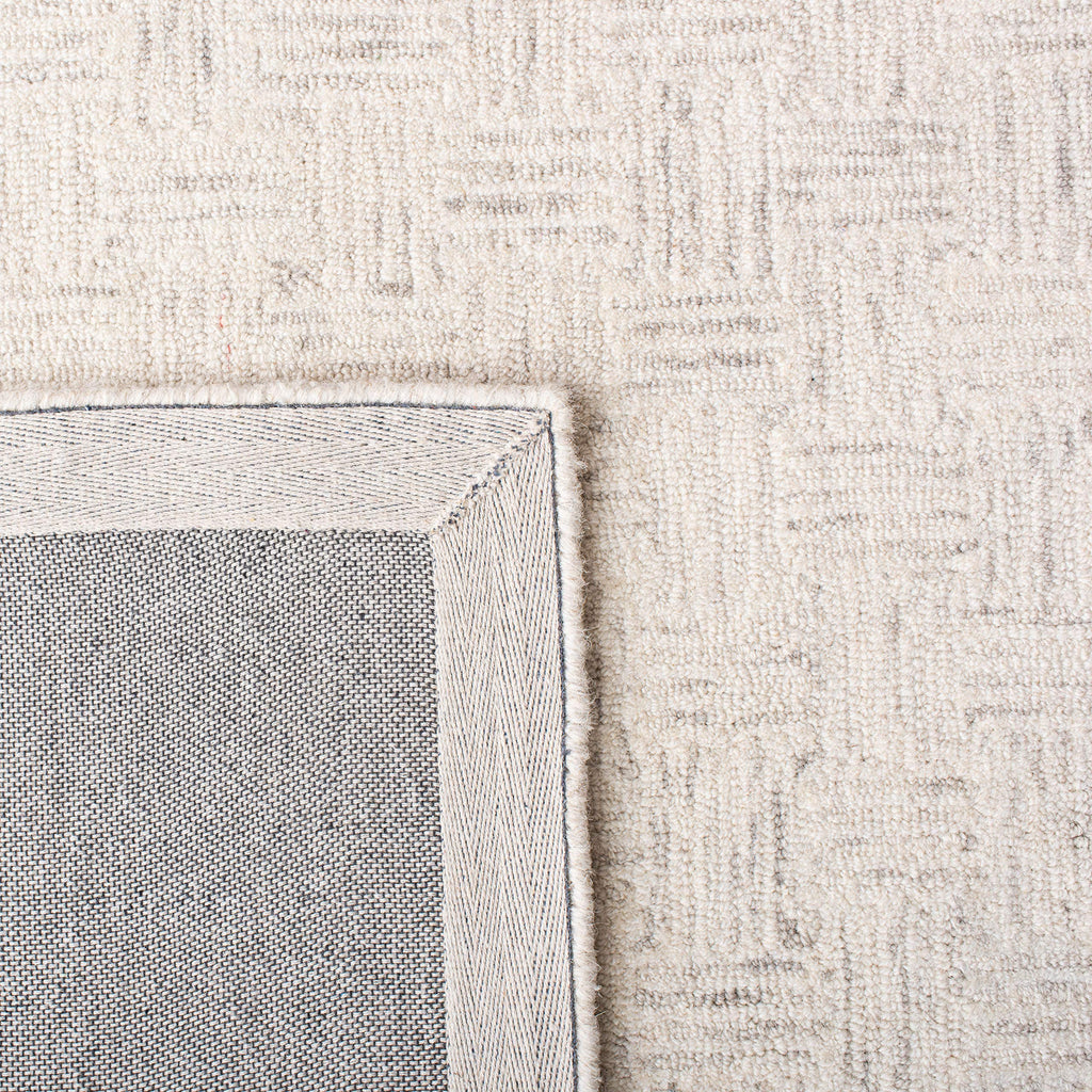 SAFAVIEH Area Rug 8x10 - Micro-Loop Collection - Large - Light Grey & Ivory, Handmade Wool, Ideal for Living Room, Bedroom, Office, Dining Space (MLP537F)