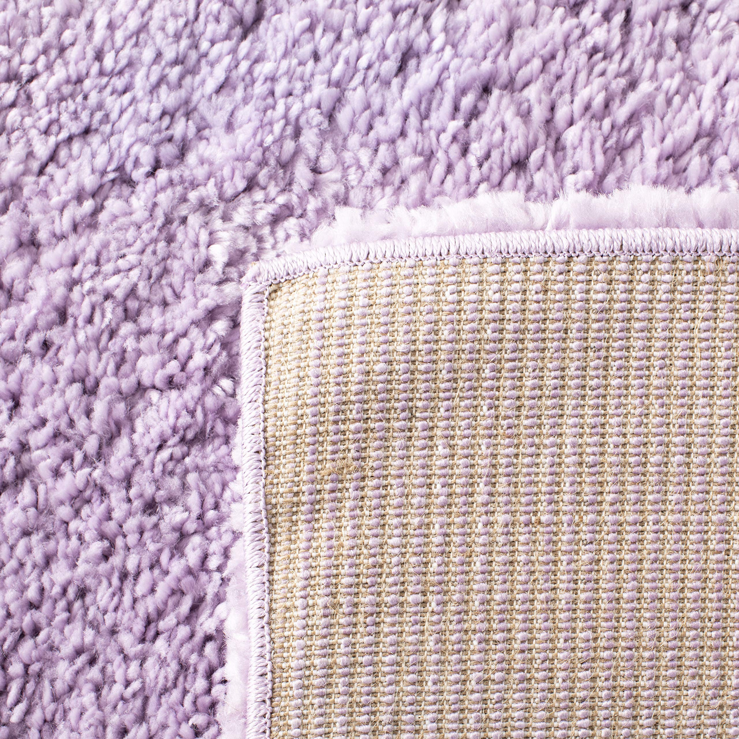 SAFAVIEH August Shag Collection Area Rug - 9' x 12', Lilac, Solid Design, Non-Shedding & Easy Care, 1.2-inch Thick Ideal for High Traffic Areas in Living Room, Bedroom (AUG900V)