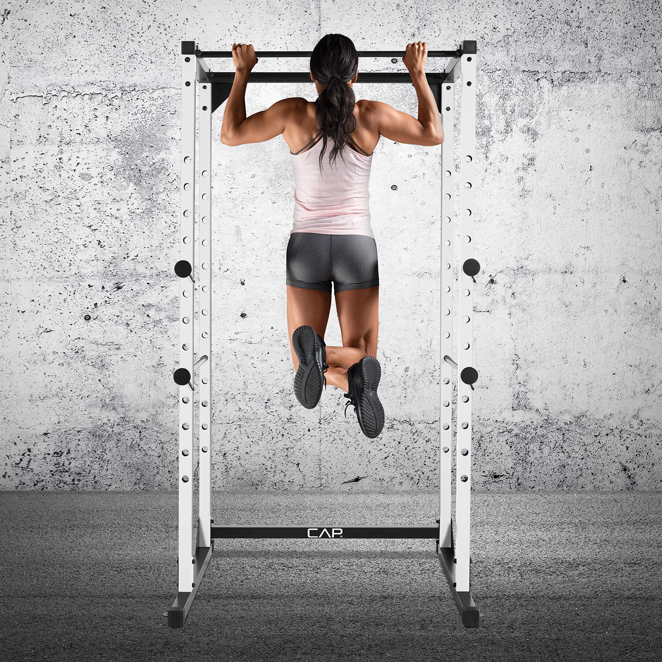 CAP Barbell Full Cage Power Rack, 7-Foot, White