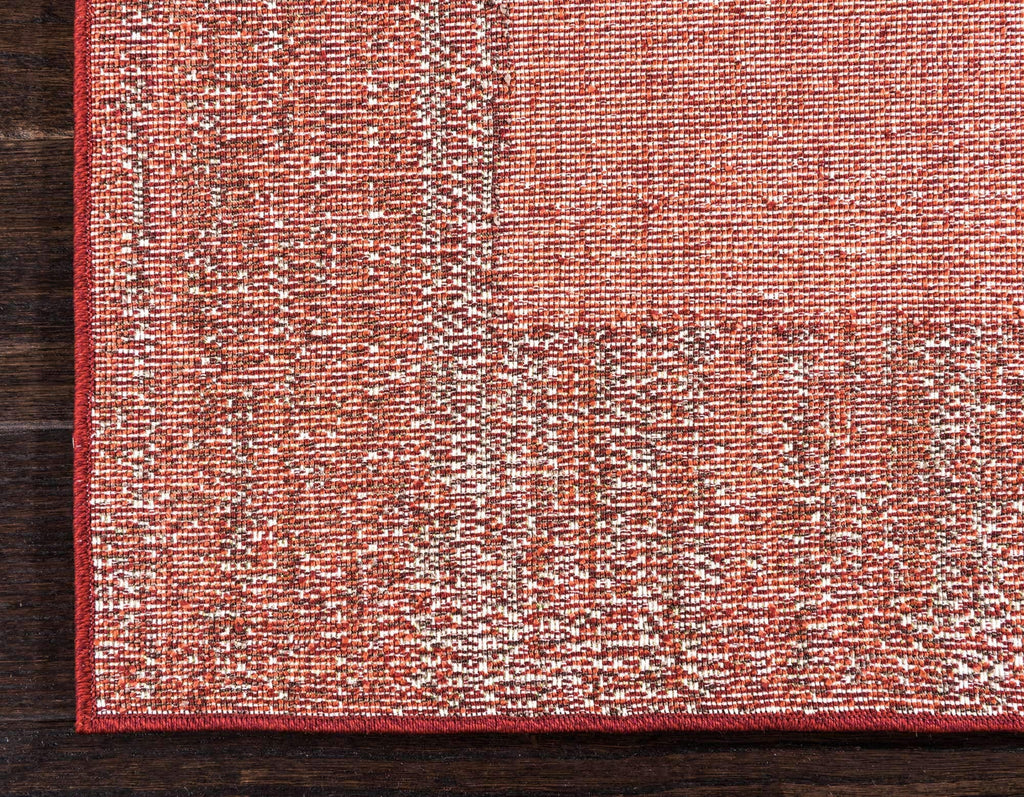 Unique Loom Del Mar Collection Area Rug - Abigail (10' x 13' Rectangle, Terracotta/ Red)