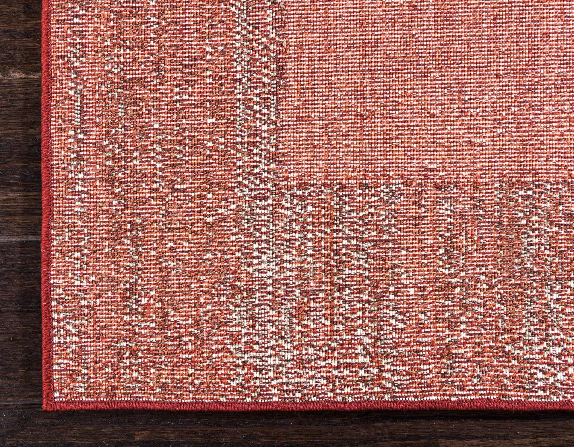 Unique Loom Del Mar Collection Area Rug - Abigail (10' x 13' Rectangle, Terracotta/ Red)