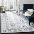 SAFAVIEH Bella Collection 8' x 10' Ivory/Blue BEL155A Handmade Premium Wool & Viscose Area Rug