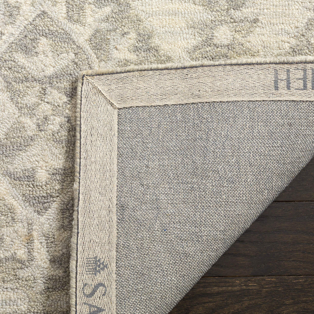 SAFAVIEH Area Rug 8x10 - Micro-Loop Collection - Large - Light Grey, Handmade Wool, Trellis Pattern, Ideal for Living Room, Bedroom, Office, Dining Space (MLP210A)