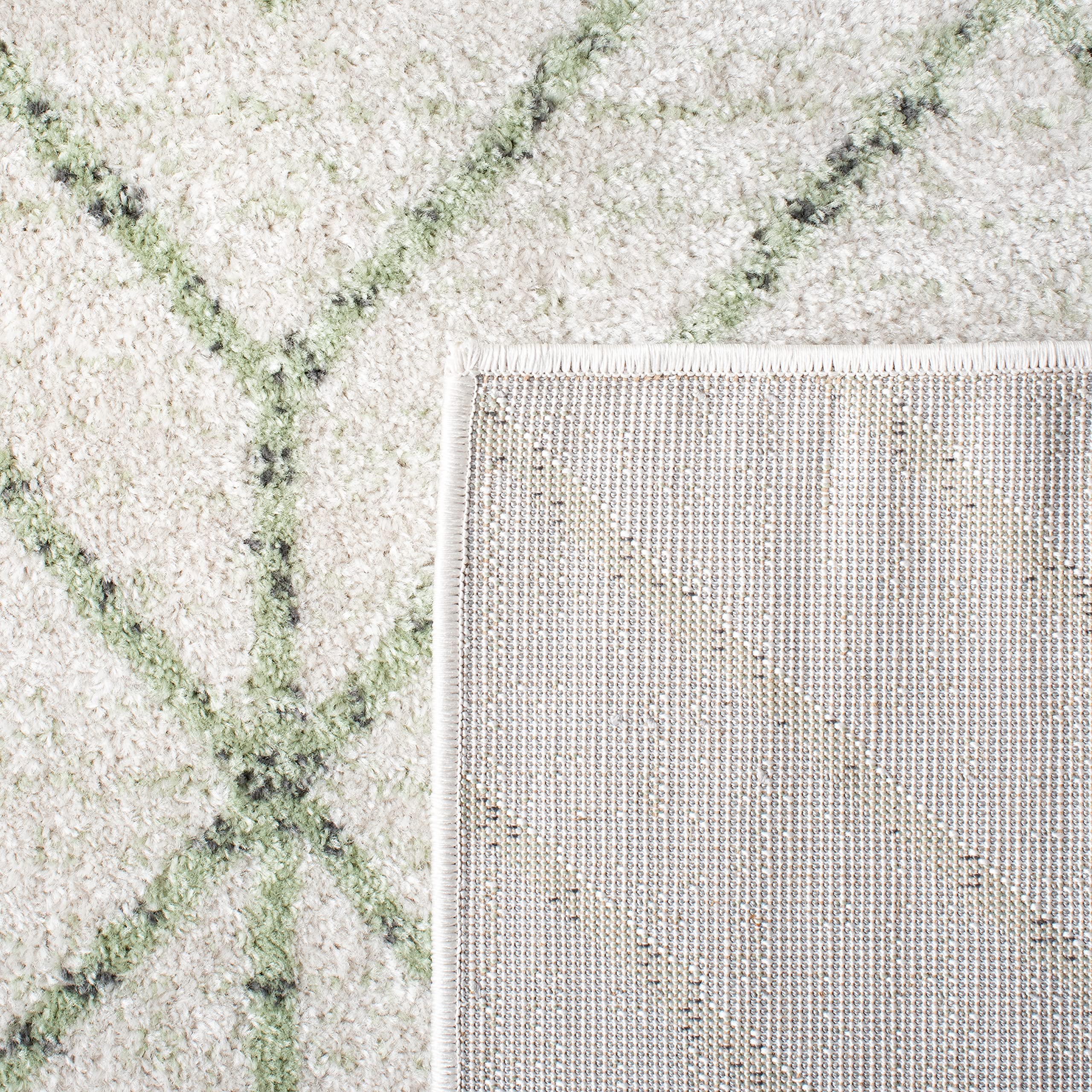 SAFAVIEH Adirondack Collection Area Rug - 10' x 14', Ivory & Sage, Modern Geometric Design, Non-Shedding & Easy Care, Ideal for High Traffic Areas in Living Room, Bedroom (ADR241W)