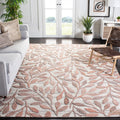 SAFAVIEH South Hampton Collection 8' x 10' Rust / Ivory SHA302P Handmade Botanical Wool Area Rug