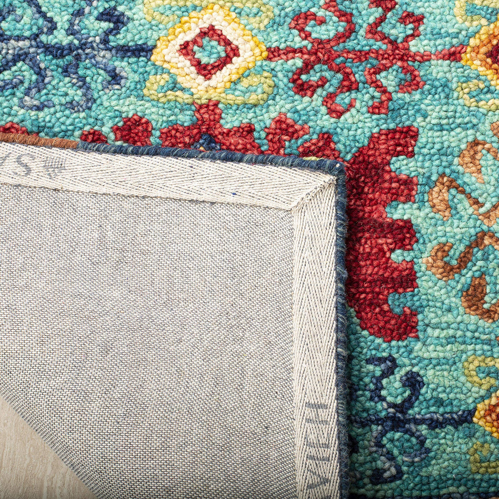 SAFAVIEH Area Rug 8x10 - Aspen Collection - Large - Blue & Red, Handmade Wool, Boho Design, Ideal for Living Room, Bedroom, Office, Dining Space (APN503A)