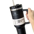 Black Stanley Quencher 40oz Stainless Steel Vacuum Insulated Tumbler with Handle & Straw