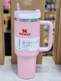 Plain Pink Stanley 40oz Stainless Steel Vacuum Insulated Tumbler with Handle